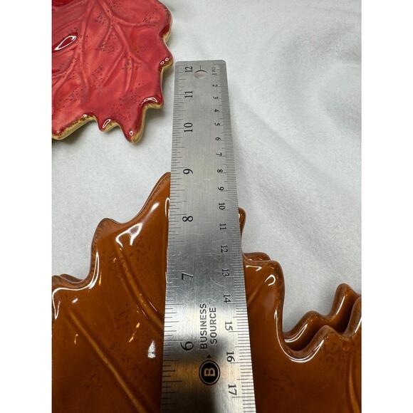 Chris Madden Harvest Fall Autumn Leaves Serveware - Picture 8 of 9